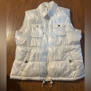 Faded Glory White Quilted Jacket